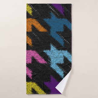 Houndstooth: rauhe Leinwandimitation. Badehandtuch