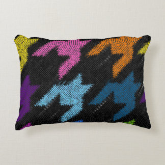 Houndstooth: rauhe Leinwandimitation. Dekokissen