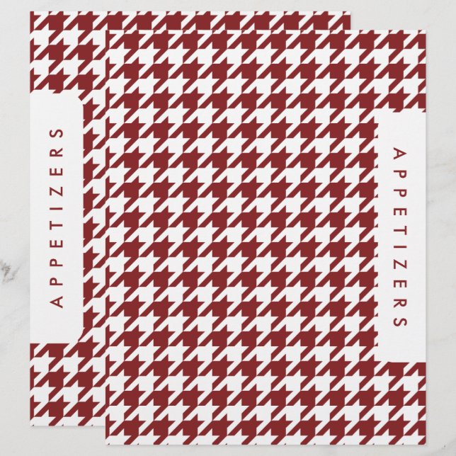 Houndstooth Rezepttrenner / Appetithäppchen / Benu (Vorne/Hinten)