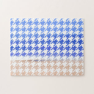 Houndstooth-Strand und Ozean-Ölgemälde Puzzle
