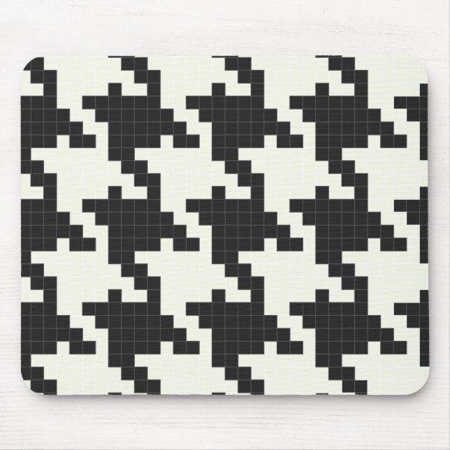 Houndszahn-Pixelstruktur Mousepad (Vorne)