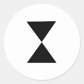 Hourglasaufkleber Runder Aufkleber