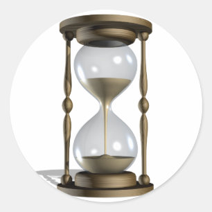 Hourglass-Aufkleber Runder Aufkleber