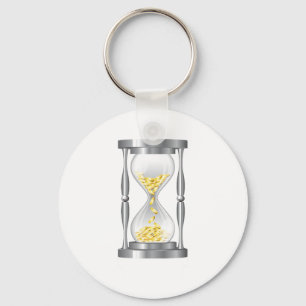 Hourglass mit Geld Schlüsselanhänger