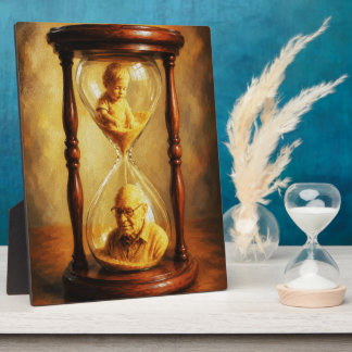 Hourglass of Life Time Passage Symbolic Painting Fotoplatte