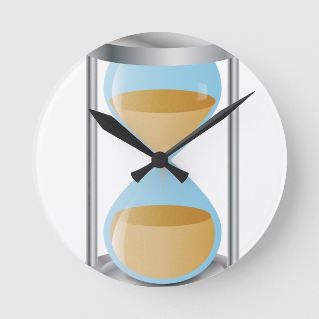 Hourglass Runde Wanduhr (Vorderseite)