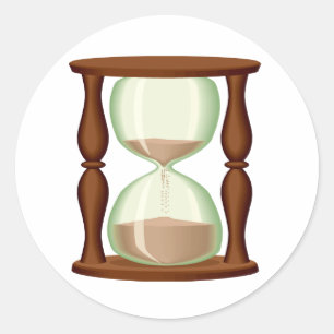Hourglass Sands Runder Aufkleber
