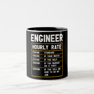 Hourly Ingenieur-Tasse mit zwei Tonen Kaffee Zweifarbige Tasse