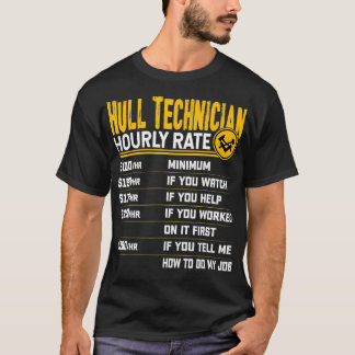 Hourly Rate Funny Hull Mechanic T-Shirt