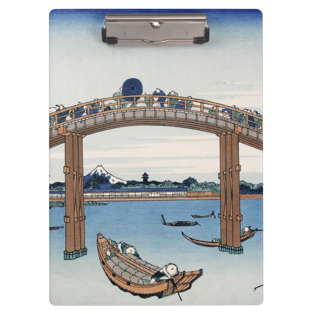 Housai Mount Fuji von unterhalb der Men's Bridge Klemmbrett (Vorderseite)