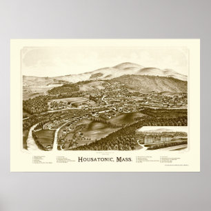 Housatonic, MA Panoramic Map - 1890 Poster