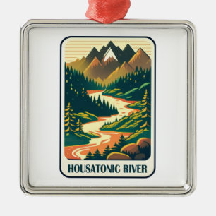 Housatonic River Connecticut Colors Ornament Aus Metall