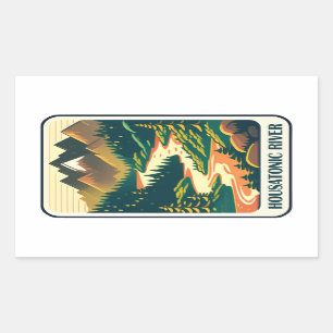 Housatonic River Connecticut Colors Rechteckiger Aufkleber