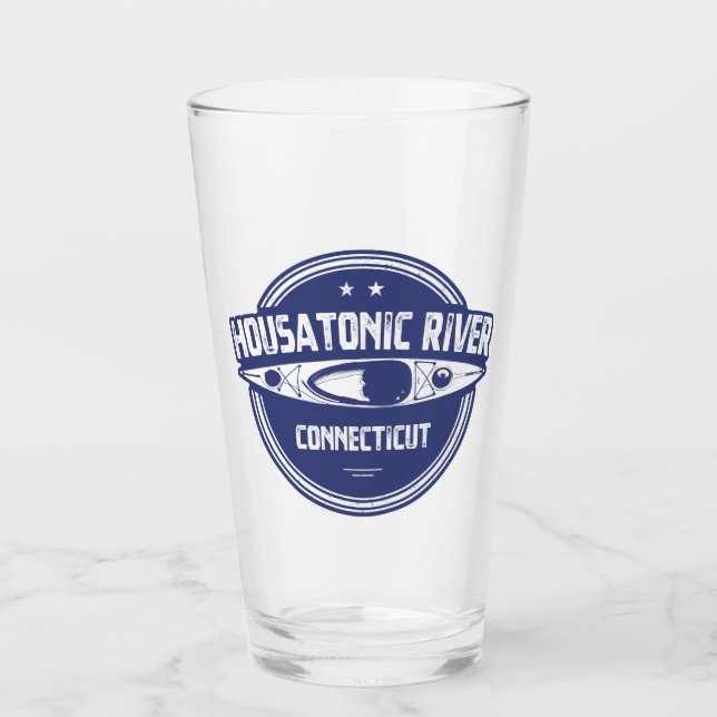 Housatonic River Connecticut Kayaking Glas (Vorderseite)