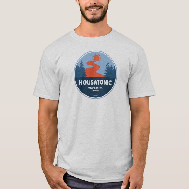 Housatonic Wild and Landschaftlich River Connectic T-Shirt (Vorderseite)