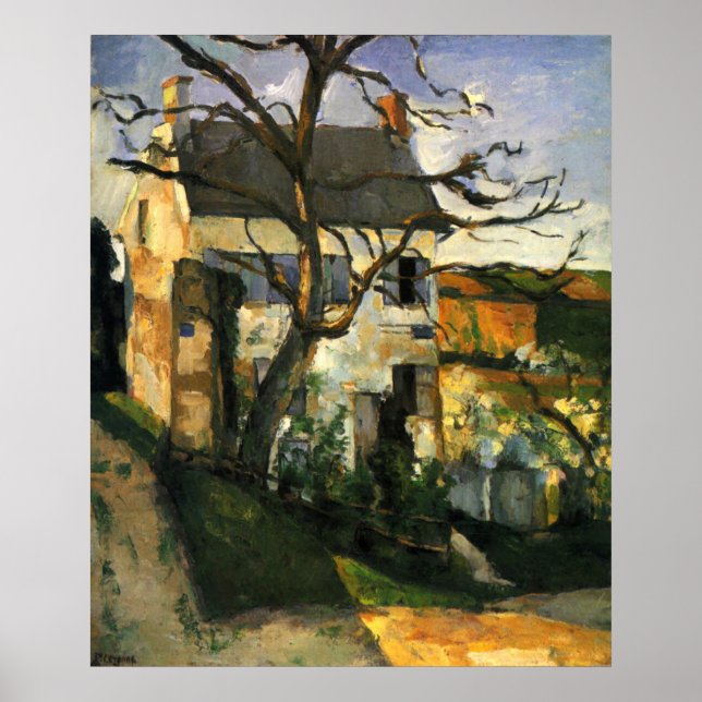 House and Tree - Paul Cezanne - c1873 Poster (Vorne)