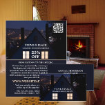 House at Night Portrait, Chimney Sweep Service Flyer<br><div class="desc">House at Night Portrait,  Chimney Sweeping Service Werbe-Flyer von The Business Card Store.</div>
