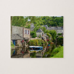House Boat Reflections Bretagne Frankreich Reise Puzzle