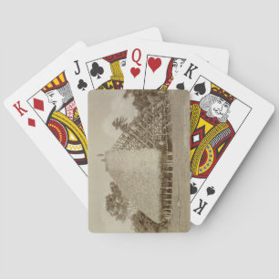 House Building in Samoa, c.1875 (sepia photo) Spielkarten