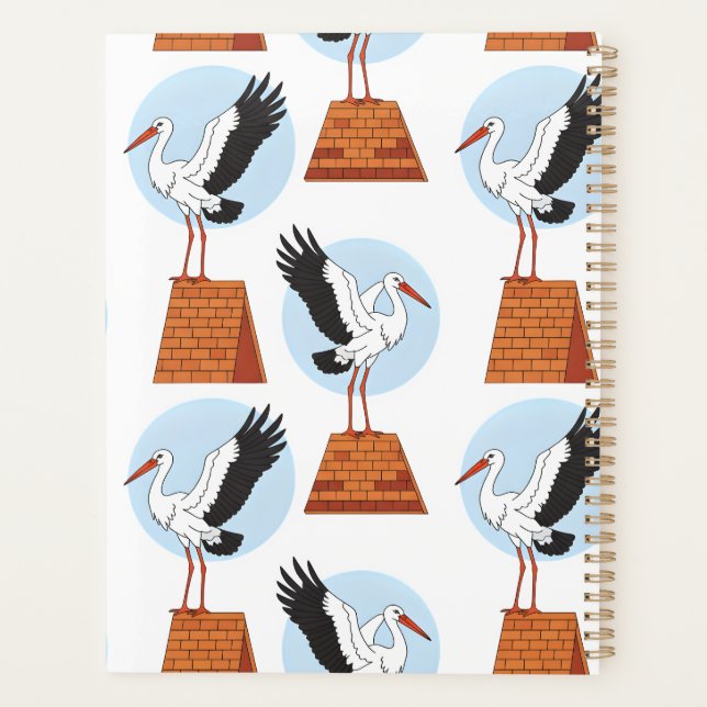 House Bunting Bird Pattern - Seamless Nature Desig Planer (Rückseite)