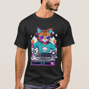 House Cat DJ Rainbow T-Shirt