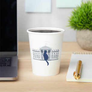 House Cat USA White House Cat Lady Paper Cups Pappbecher