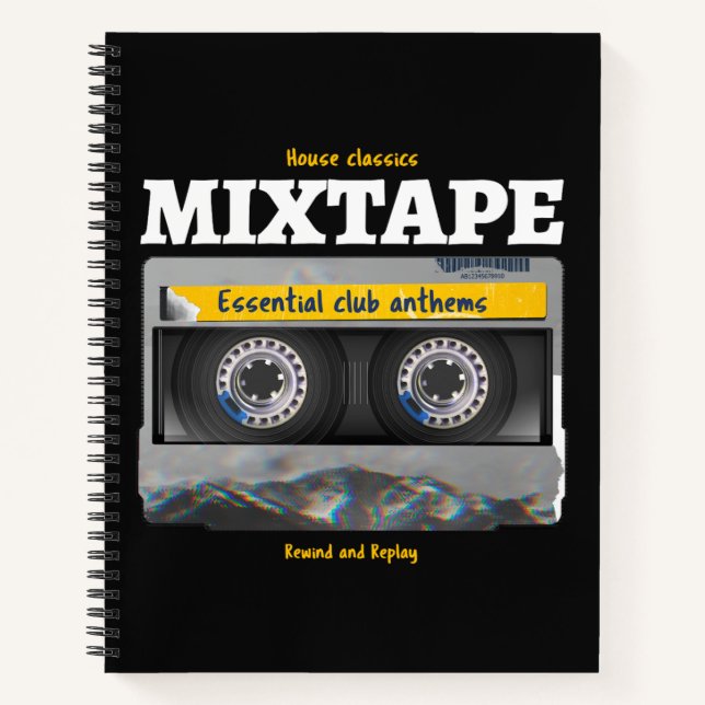 House Classics Mixtape Club Anthems Notizbuch (Vorderseite)