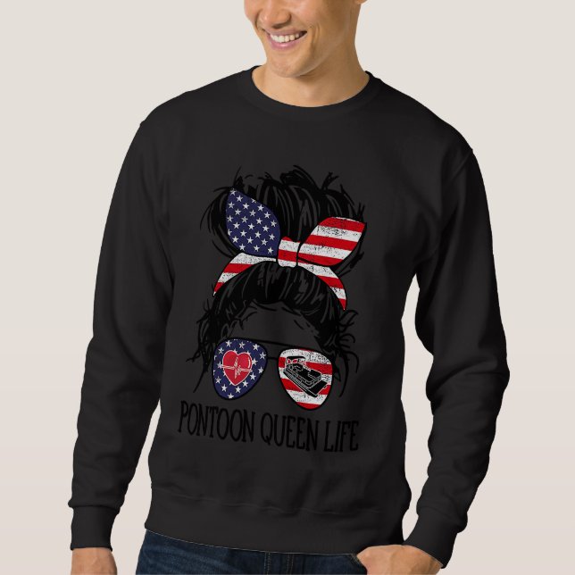 HOUSE CLEANING OR COOKING Pontoon Queen life Messy Sweatshirt (Vorderseite)