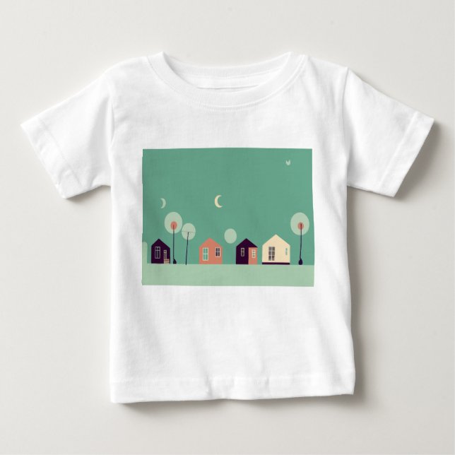 House, Doodle, Building Baby T-shirt (Vorderseite)