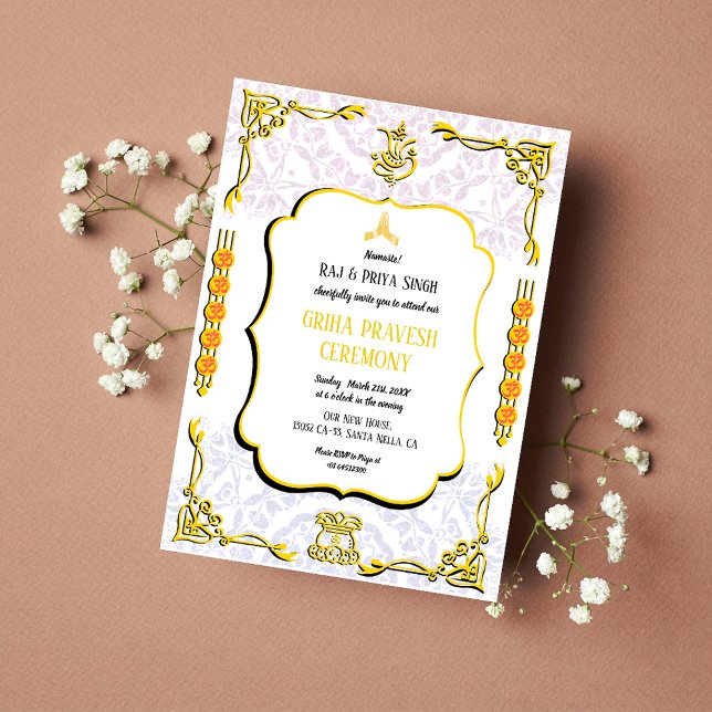 House Erwärmung Griha Pravesh Krishna Einladung (Von Creator hochgeladen)