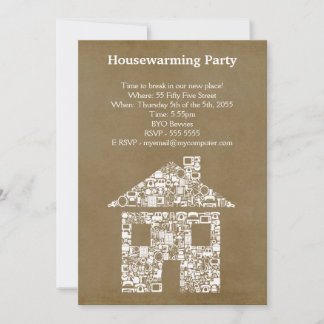 House Erwärmung Moving Party Einladung