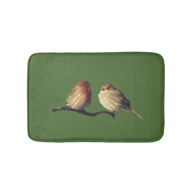 House Finch Lovebirds Bath Matts Badematte (Vorderseite)