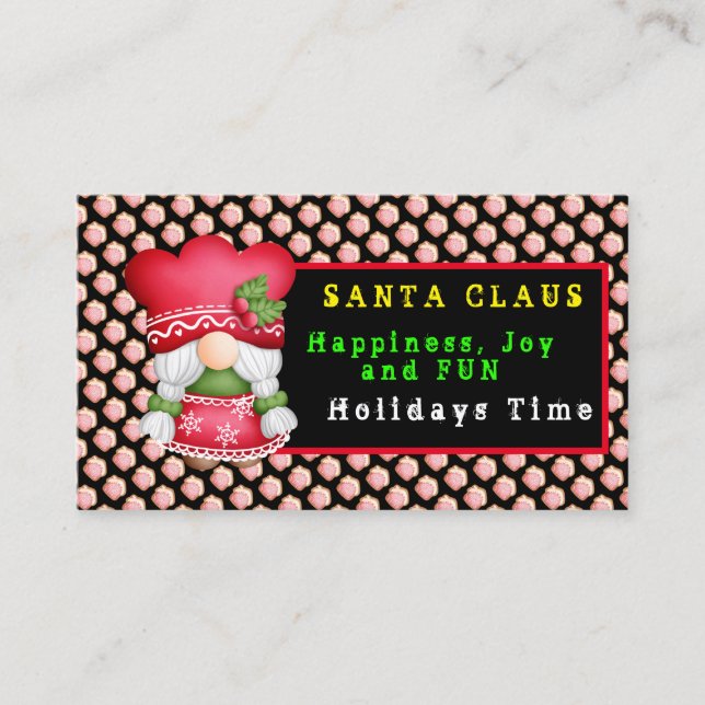 House Gnome Anpassen von Farbe und Text Visitenkarte (Vorderseite)