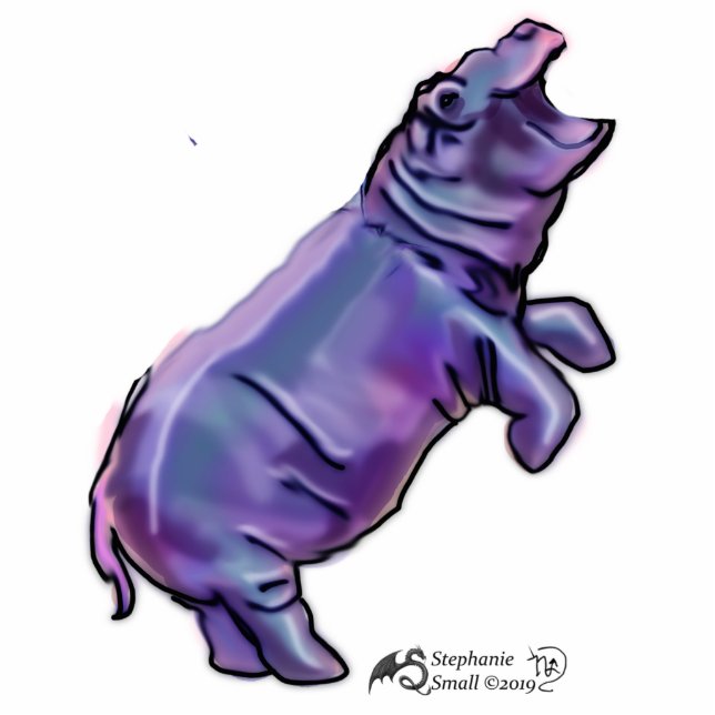 House HIppocorn Skulptur Hippo Unicorn Freistehende Fotoskulptur (Vorne)