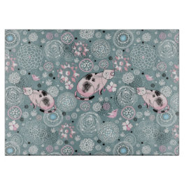 House Kitty Pattern Schneidebrett