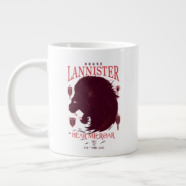 House Lannister - Hören Sie mich Roar Jumbo-Tasse (Links)