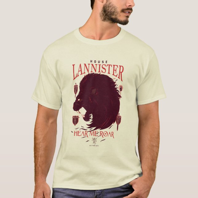 House Lannister - Hören Sie mich Roar T-Shirt (Vorderseite)