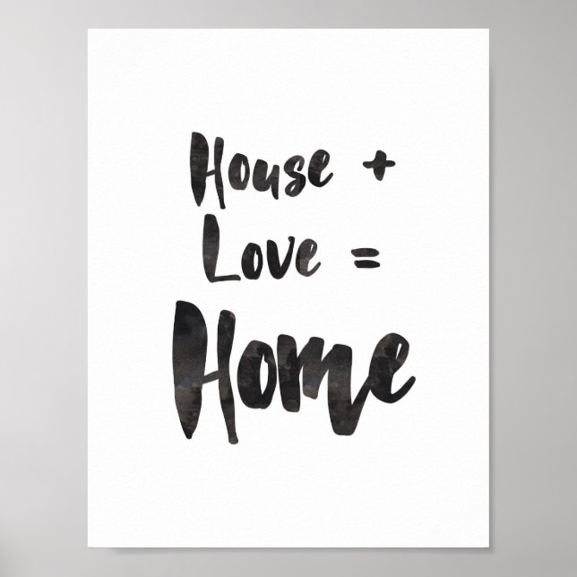 House + Liebe = Zuhause Art Print Poster (Vorne)