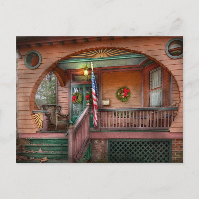 House - Metuchen, NJ - Das Weihnachten Gezeitengei Postkarte (Vorderseite)