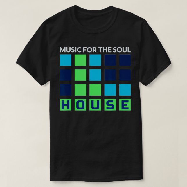 House Music Deep House EDM DJ T-Shirt (Design vorne)