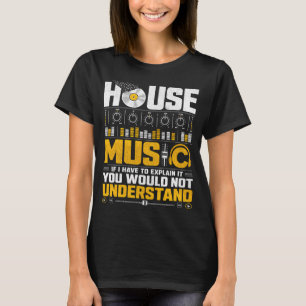 House-Music-DJ-Vinyl-Schallplatte Retro-Humor T-Shirt