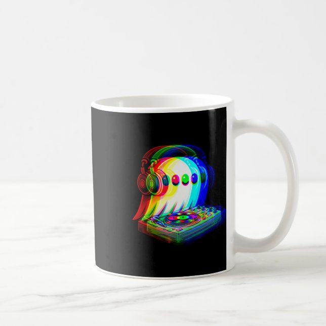 House Music Ghost Dj Optical Illusion Edm Hallowee Kaffeetasse (Rechts)
