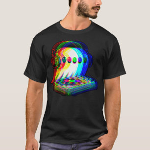 House Music Ghost Dj Optical Illusion Edm Hallowee T-Shirt