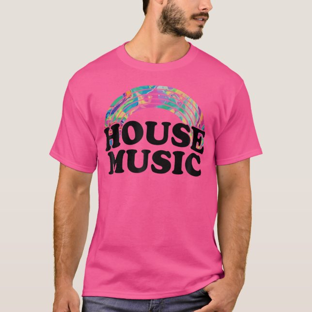 House Music - Psychedelic Rainbow Edm Lover T-Shirt (Vorderseite)