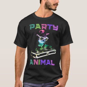 House Music Rave Cat Party Animal Kitty Dj Jugend T-Shirt