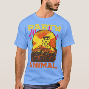 House Music Rave Cat Party Animal Kitty Dj Jugend T-Shirt