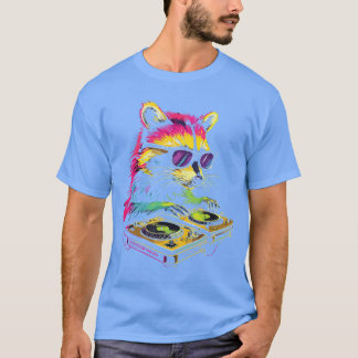 House Music Waschbär Tisch EDM Rave DJ Waschbär fr T-Shirt