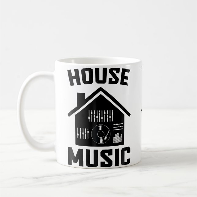 House-Musik Edm Rave Dj House Kaffeetasse (Links)