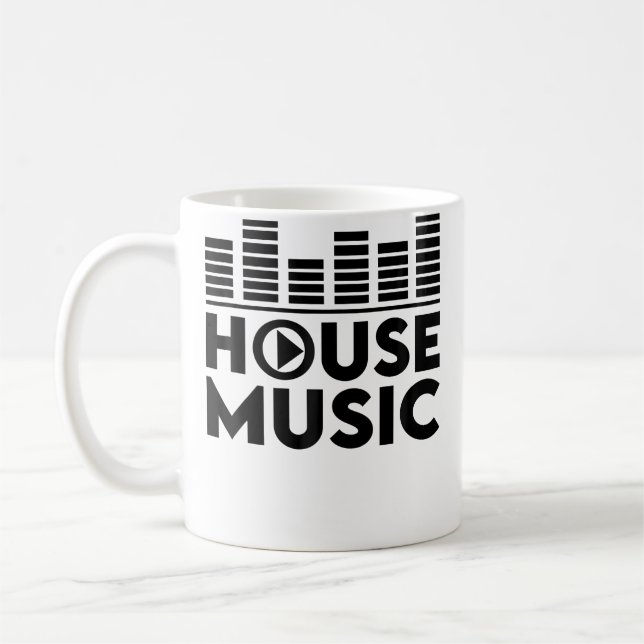 House-Musik Edm Rave Dj House Kaffeetasse (Links)