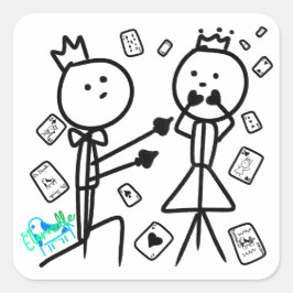 House of Cards Quadratischer Aufkleber